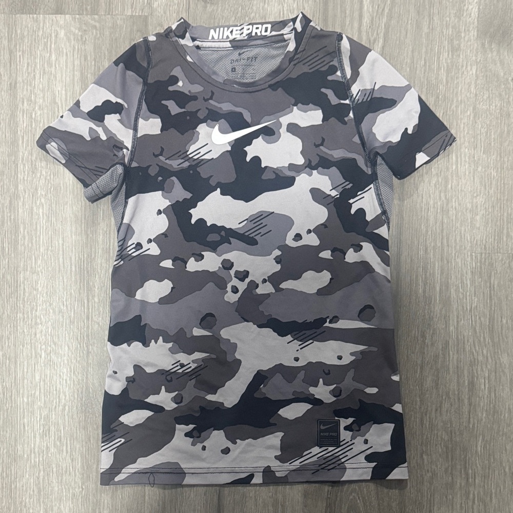 Nike Camo Tee in Black and Gray